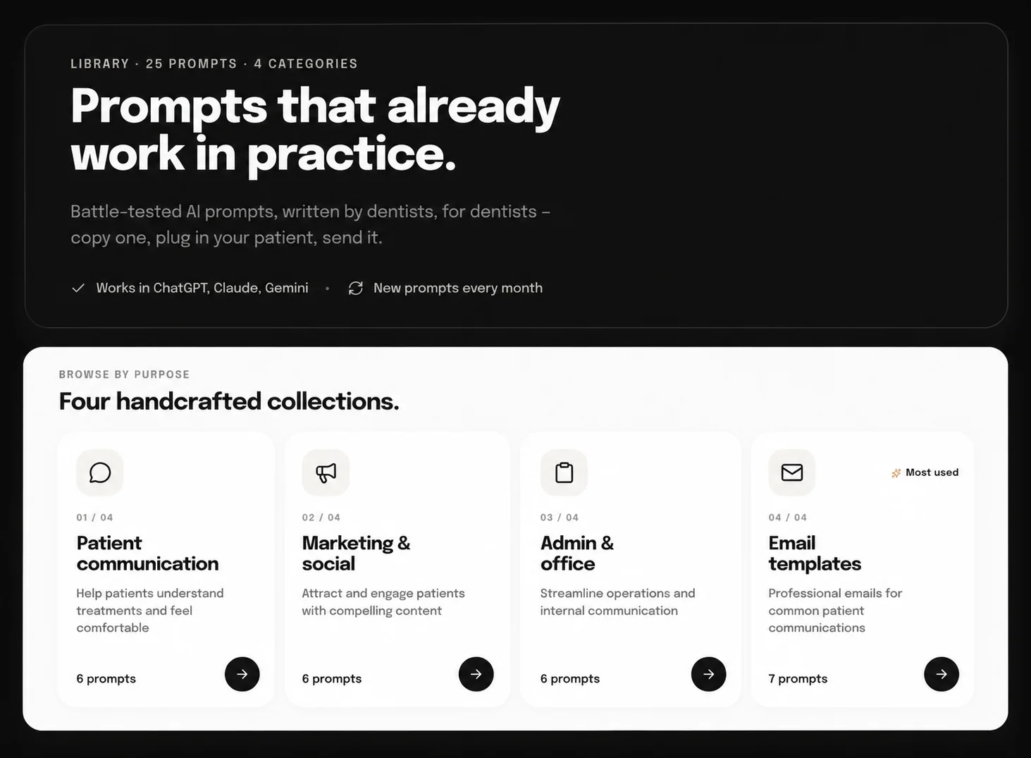 DentAI prompt guide app screen